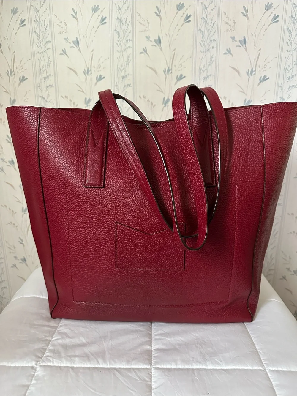 Michael Kors Large Red Leather Tote